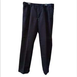 Dockers - D4 Relaxed Fit Navy Pants; Pleats; Cuffs
